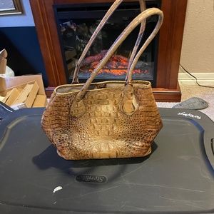 Brahmin crocodile leather bag with matching wallet